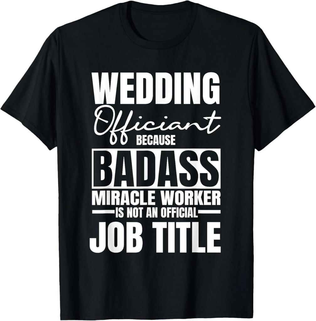 Marriage Officiant Wedding Minister Celebrant Job Title Tee Gift Unisex T-Shirt