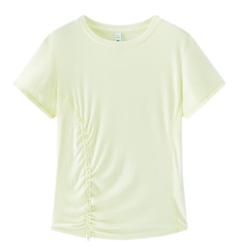 Semir Women's Slim Fit Drawstring Ruched Short-Sleeve T-Shirt