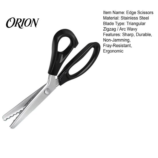 Fabric Cutting Shears Pinking Scissors, Zig Zag Decorative Edge Professional Manual Patchwork Dressmaking Craft Scissors for Sewing Paper DIY