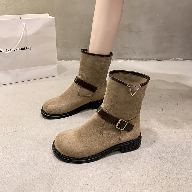 Women Boots New Fashion Style Western Cowboy Middle Boot Women Comfortable Outdoor Boots Lightweight Casual Shoes Women