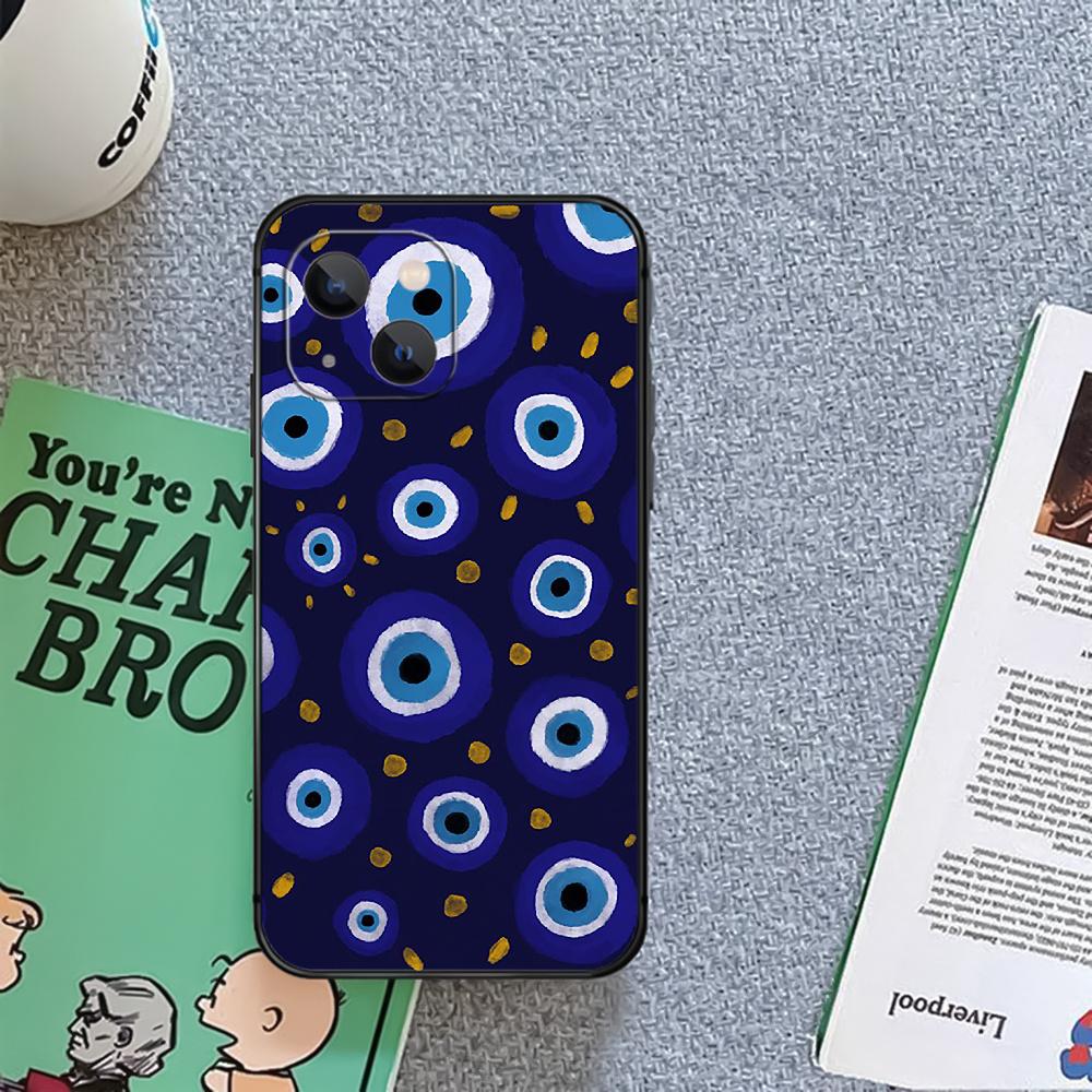 Evil Eye Pattern Art Phone Case Cover Coque For Iphone Xiaomi Mi Samsung Galaxy Redmi Note A S 11 12 13 14 15 22 23 24 5G Pro Plus Max Fe Ultra