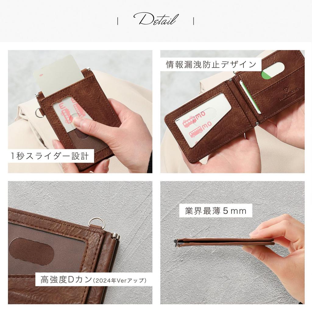 Leder Ausweishülle 4 Fächer Butterfly Smart Nachhaltiges Leder PC1 [BLUE SINCERE] Herren Etui, Karten, Design, 0,5 mm Dick, Typ, / (Vintage-Marineblau)