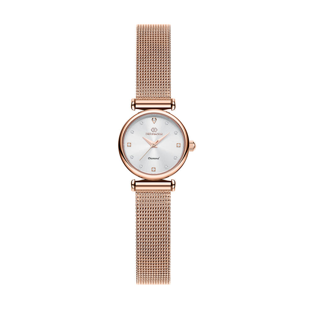 Diyuamoleu Women'S Mesh Band Watch Daw3202M-Rw Diamond Watch
