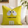 Fashion MMMs Chocolate Cushion Cover Eco Linen Pillow Case DoubleSided Print Breathable Durable Zipper Home Decor Gift