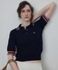 Kwinseulaebis Qsrb Line Point Collar Half Sleeve Knit