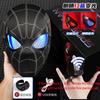 Adult Spider-Gwen Cosplay Helmet Touch Activated Light Up Electric Movable Eyes Mask Halloween Party Headgear
