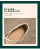 Sheepskin new high-heeled single shoe cross with square toe French silver Mary Jane shoes 5CM
