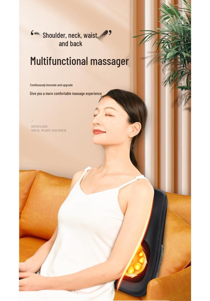 Multi-Functional Smart Cervical Spine Massager with Heating for Neck, Shoulder, Back, and Waist - Home Kneading Cushion