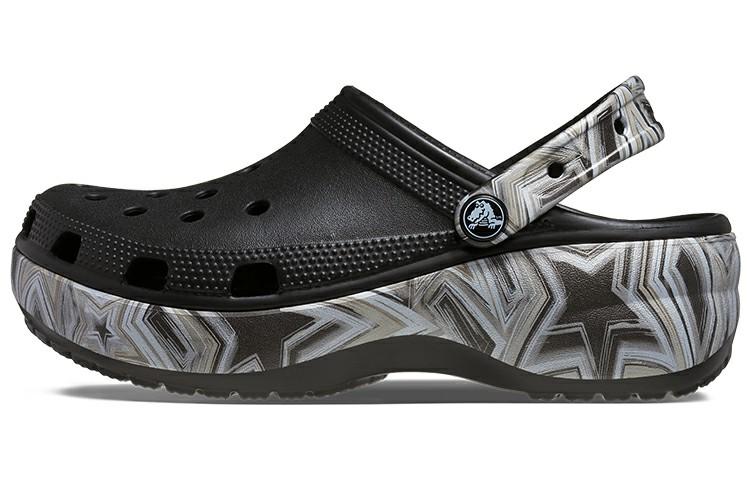 Crocs Classic Crush Disco Clog  Black  Women s 208123-0C4 34-35