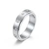 Titanium Steel Studded with Diamonds Stars Moon Rotating Ring Ring To Relieve Anxiety and Relieve Stress Handmade Accessory