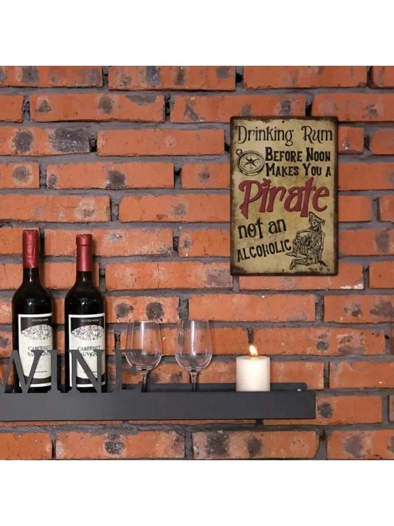 Vintage Metal Bar Sign Rum Poster Wall Decor