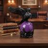 Kreatywne Statuetki Kruka Halloweenowe Rzeźby Ptaków Czarny Kruk Lampka Nocna Dekoracja Halloweenowa