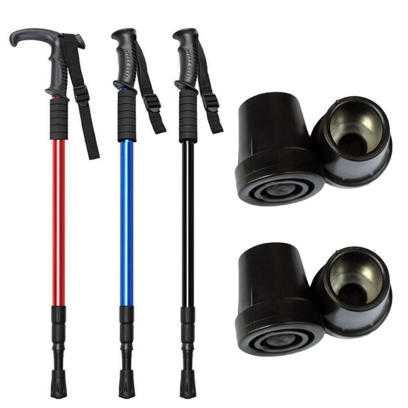 4Pcs Nonslip Foot Cover Trekking Poles Cane Tip Protector Walking Stick Pad Buffers Replacement Hikes Protector Caps Tip