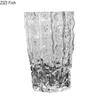 Relief Texture Glass Vase Creative Hydroponic Flower Pot Desk Decoration Artificial Flower Decorative Floral Arrangement Vases