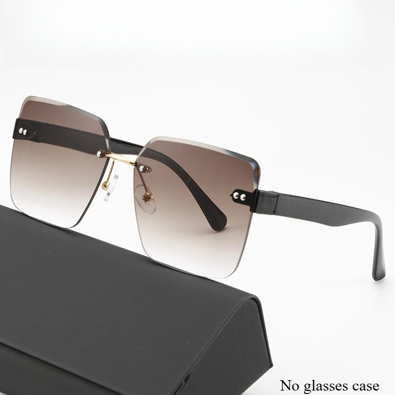 6PCS Women's Sunglasses Anti-radiation Sunglasses Gradient Sunglasses Beach Gradient Frameless