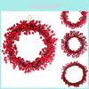 Prachtige Rode Bes Decoratieve Krans Voor Kerst Feestelijke Huisdecoratie 30cm 35cm 40cm