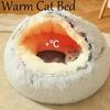 Katzenhaus Winter Plüsch Haustier Katzenbett Rundes Kissen Verdicken Warm Katzenkorb Haustier Schlafsack Kätzchennest Kleine Katzen