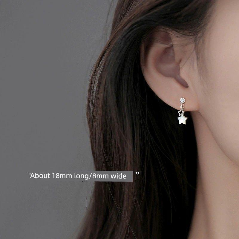 

Xiangnan 925 Sterling Silver XINGX Female Minority Design Earrings 925 silver shell star earrings (two price)