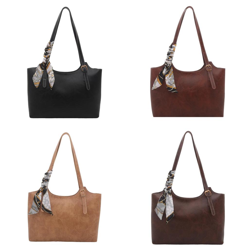 Vintage Style Handheld Shoulder Bag With Zipper Closure For Commuting