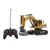 1/24 Rc Excavator Truck 6Ch 1027 Alloy Remote Control 4 Wheel Drive Lights Sound Effect One-Button 360 Rotation Kids Toys Boy