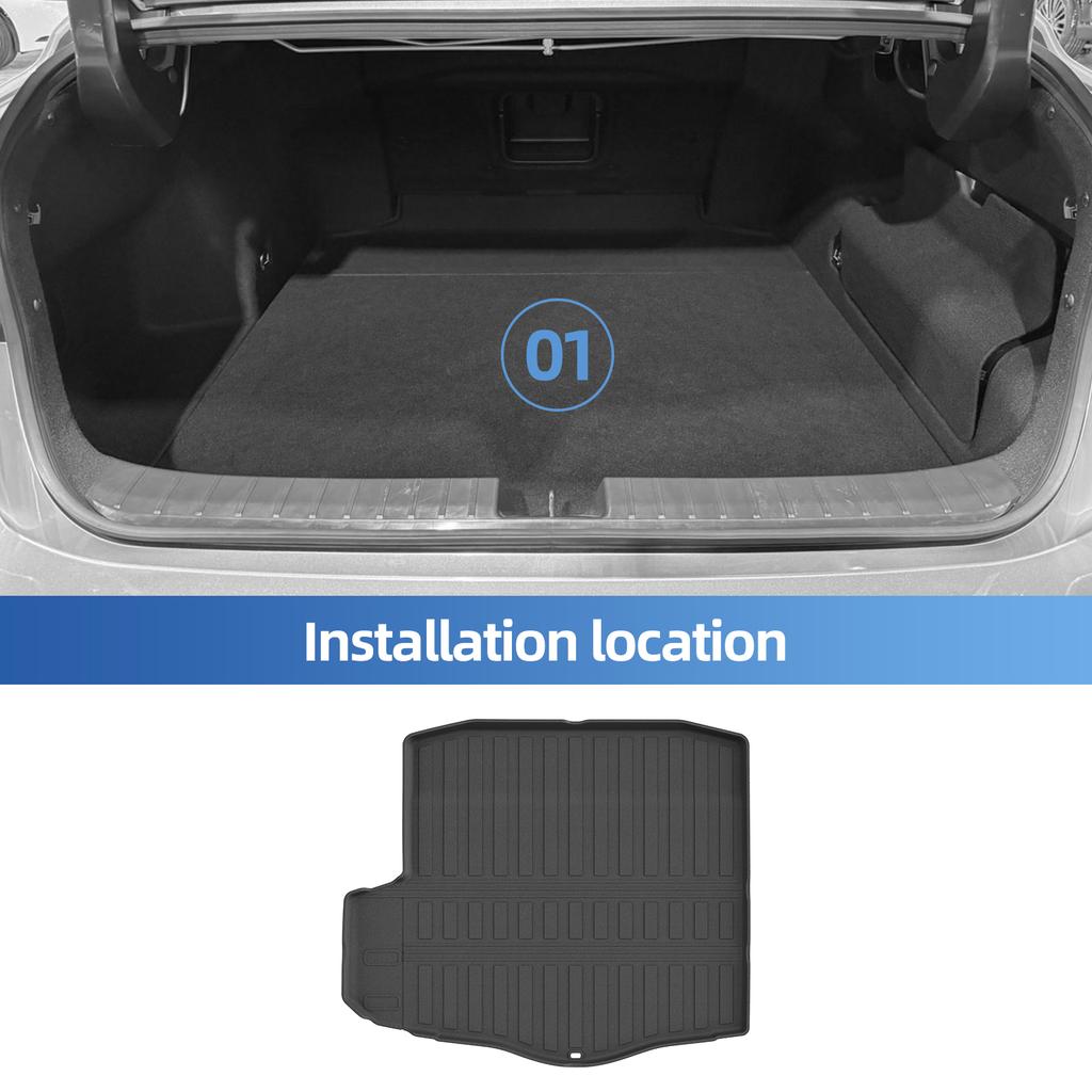 Smabee Left Drive for Lexus ES XZ20 2026+ ES350e/ES500e BEV Car Floor Mats Cargo Trunk Pad TPE 3D Foot Mat Waterproof BLACK
