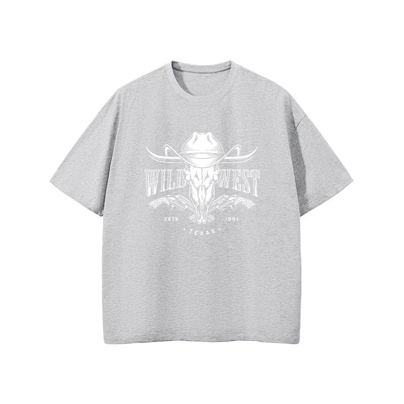 

Original Short Sleeved West Pattern Tshirt Summer Designer Clothing Men Women Trend Style Short Sleeve Clothing T shirt 4XL