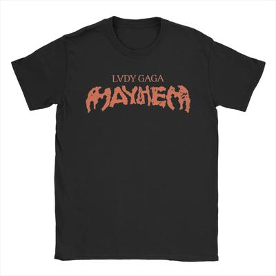 Lady Gaga "MAYHEM" Metal Font Vintage T-Shirt, Unisex Pop Fan Streetwear Tee, 100% Cotton Casual Short Sleeve Top