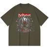 T-shirt Heavy Metal 100% Cotone 230 Gsm Stampa Band Rock Musica Popolare Unisex T-shirt Pesante in Cotone