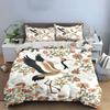 Cranes and Floral Motifs. Bedding Sets Duvet Cover Sets Duvet Covers Pillowcases(1 * Duvet Cover 2 * Pillowcases Without Duvet Insert)