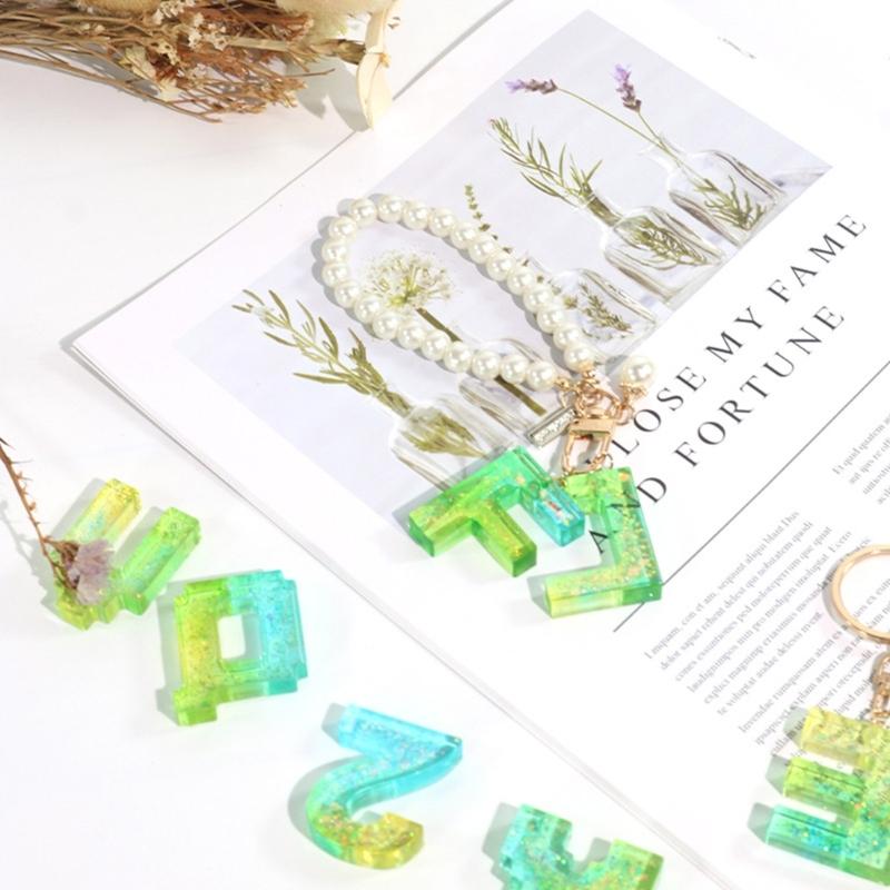 Letter A To Z Mold Alphabets & Number Silicone Mold Epoxy Resin Mold for Jewelry Making Findings Supplies Accessories