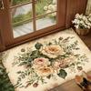 European Flower Carpet Entryway Rug Floral Peony Non Slip Washable for Living Room Bedroom Mothers Day Gift Spring Home Decor