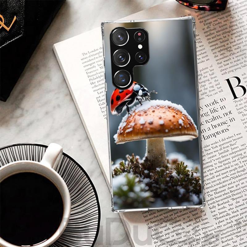 Insect Seven-Star ladybug Cover For Samsung Galaxy S8 S9 Plus S10 Lite Note 8 9 10 Pro 20 Ultra S7 Edge M11 M21 M32 M51 Print Co