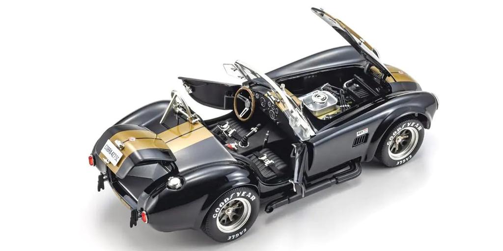 Kyosho Original Scale Shelby Cobra Finished Product KS08048BKG 1/18 427S/C (Black/Gold Stripes)