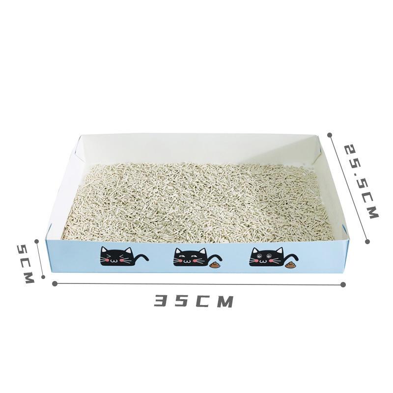 Disposable Foldable Thickened Paper Cat Litter Box For Travel And Pet Boarding