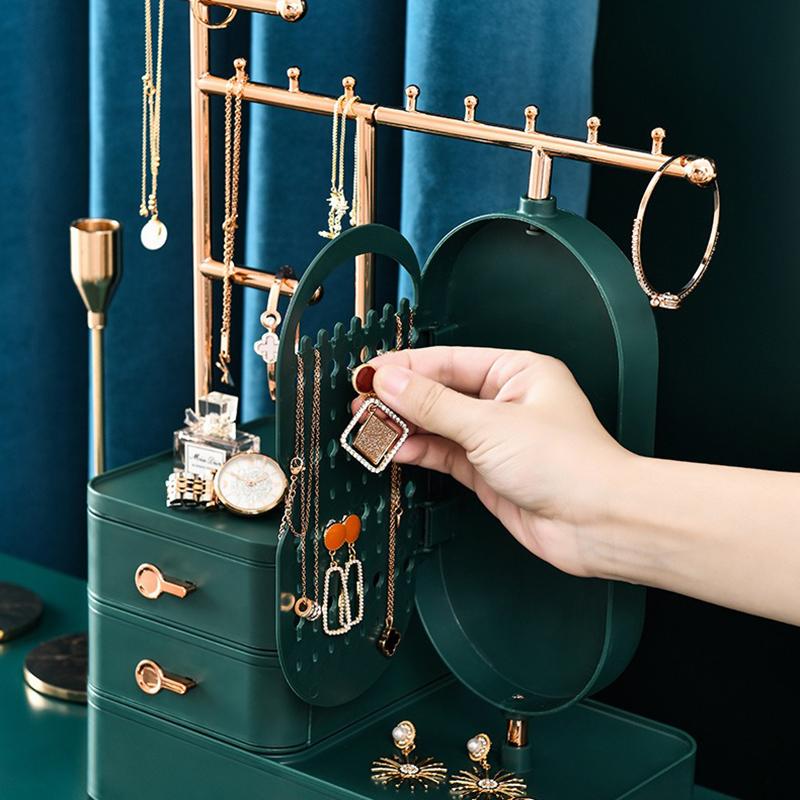 XiaoGui Jewelry Organizer Storage Makeup Makeup Organizer Jewelry Box Storage Drawers Organizador