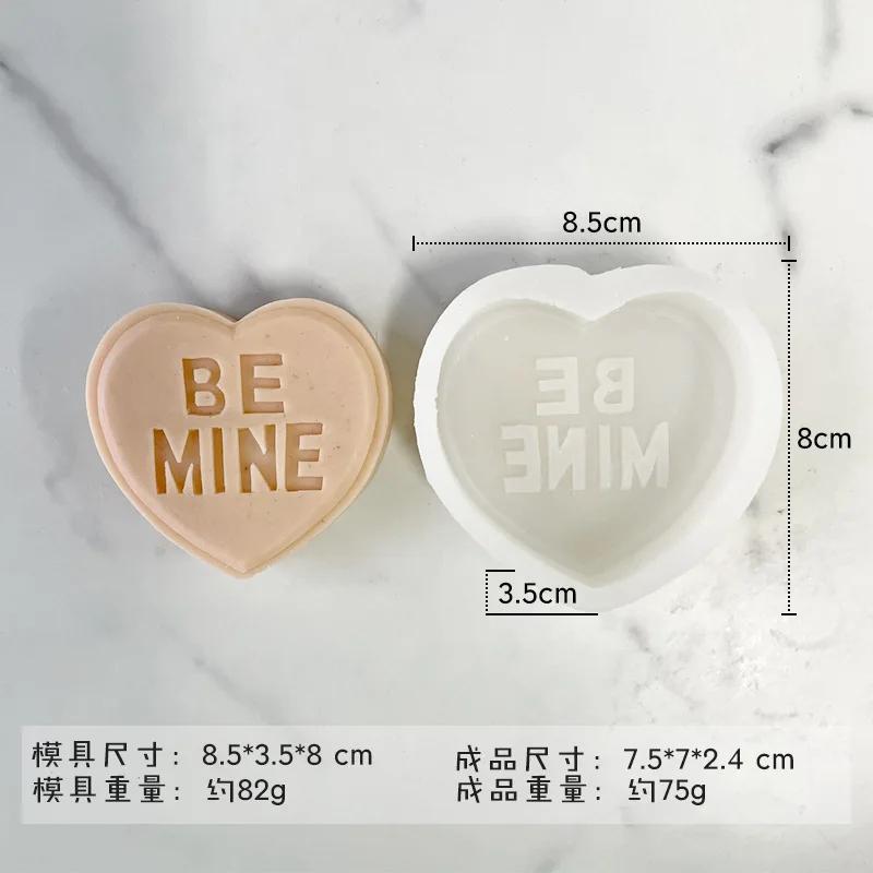 3D Love Heart Silicone Candle Molds DIY Heart-shaped Soap Gypsum Resin Crafts Mold Handmade Chocolate Cake Baking Tools