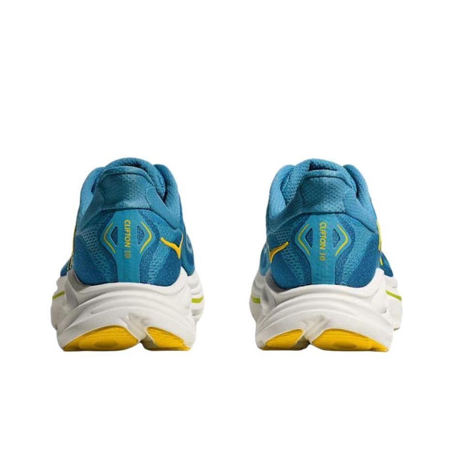 HOKA One One Clifton 10 Comfortable Soft Casual Running Shoes Men Sneaker Blue Yellow 1162030-ALF