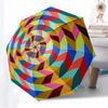 1pc Colorful Spiral Automatic Folding Umbrella - Portable Collapsible Design, 8-Rib Iron Frame, Playful Design yy251215223