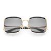GUCCI Vintage Fashion Butterfly Square Frame Sunglasses Grey Gold Plate Frame Square Sunglasses Women's