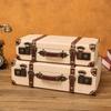 Vintage European-Style Leather Suitcase Trunk and Household Organizer