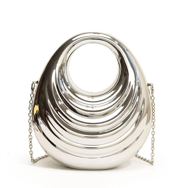 Akrylová taška 2025 nová evropská a americká móda lesklá taška přes rameno ins dámská řetízková kosočtvercová společenská taška tide