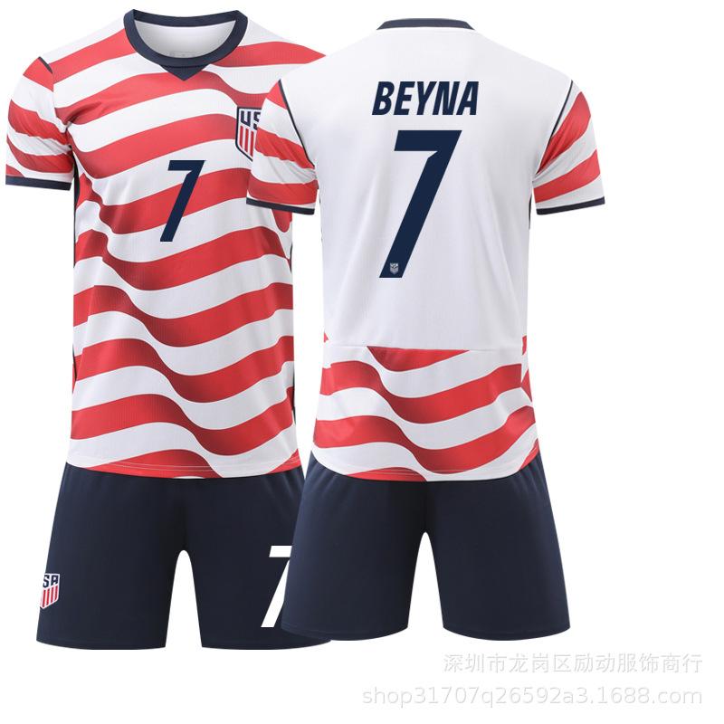 2627 World Cup Soccer Jerseys USA Home Jerseys No. 10 Pulisic 8 McKenney Mexico Popular #16