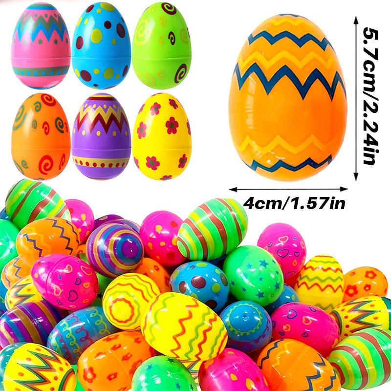 12/24PCS Golden Easter Eggs Plastic Empty Easter Egg Party Yard Game Prizes Supplies Children's Toys DIY Easter Home Decoration