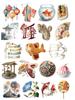 19pcs Cute Summer Holiday Hand Account Material Stickers Vintage Men's Waterproof Decorative Stationary Planner Diy
