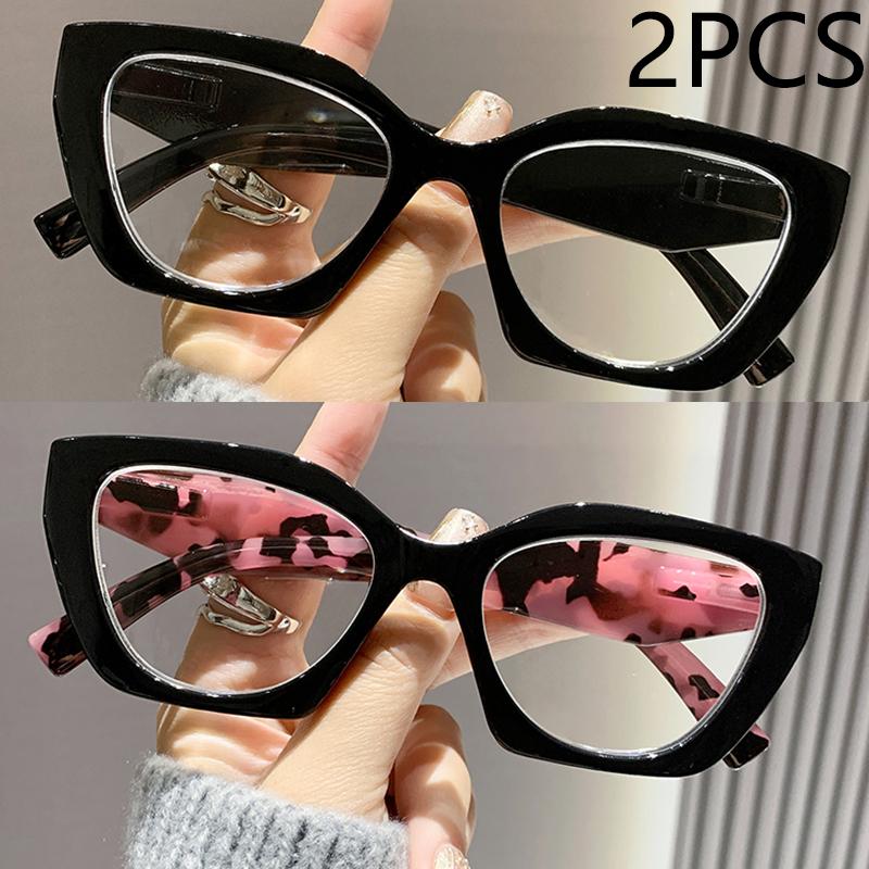 2/3PCS Reading Glasses Retro Leopard Print Flower Elderly Single Light Trendy Personality Large Frame Reading Glasses 2220