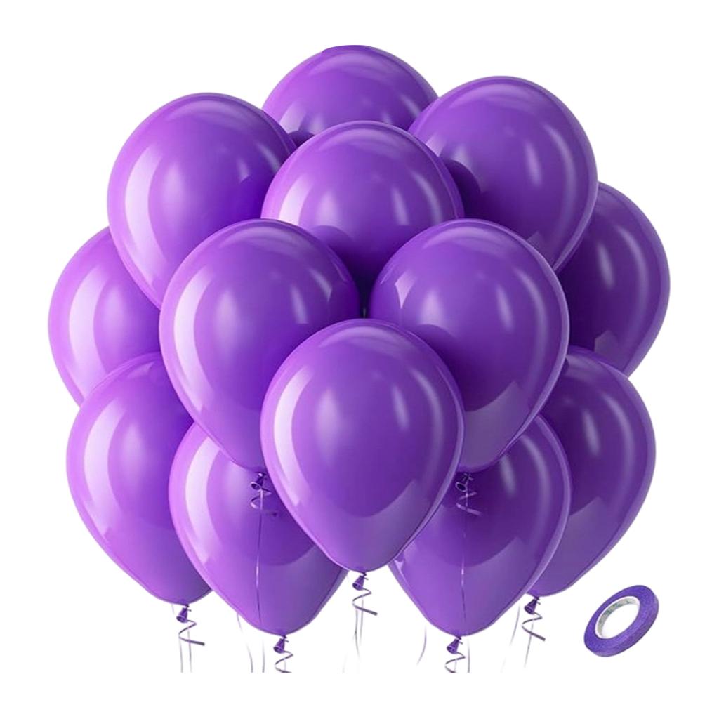 Latex Balloons, 100 Balloons Per Pack, 12-inch Round Helium Balloons, Brightly Colored, Suitable For Birthday And Party Decorations.(Sending Ribbons)