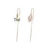 Korean Chic Zircon Wheat Earrings - Elegant, Unique Design