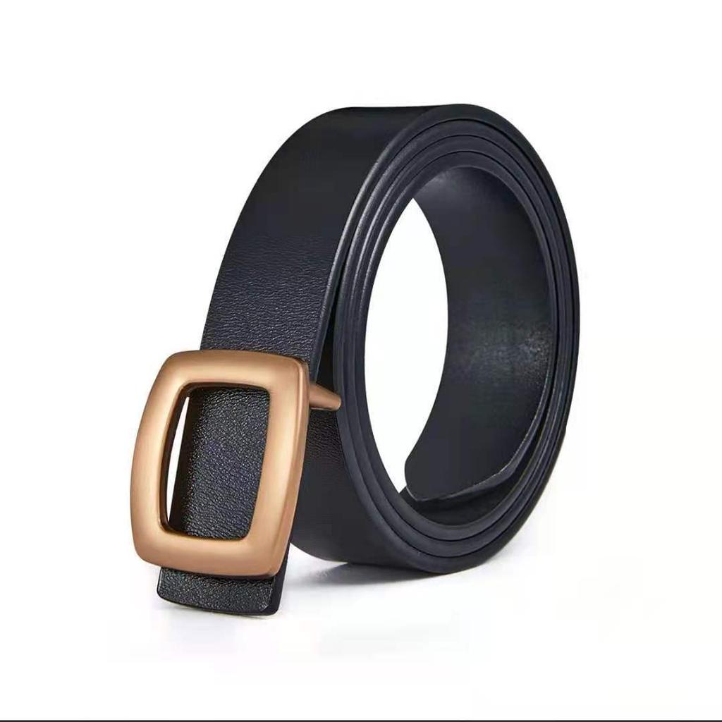 New Non-Interlayer Leather Women'S Belt Double-Sided Use Versatile Simple Belt Casual Jeans Belt