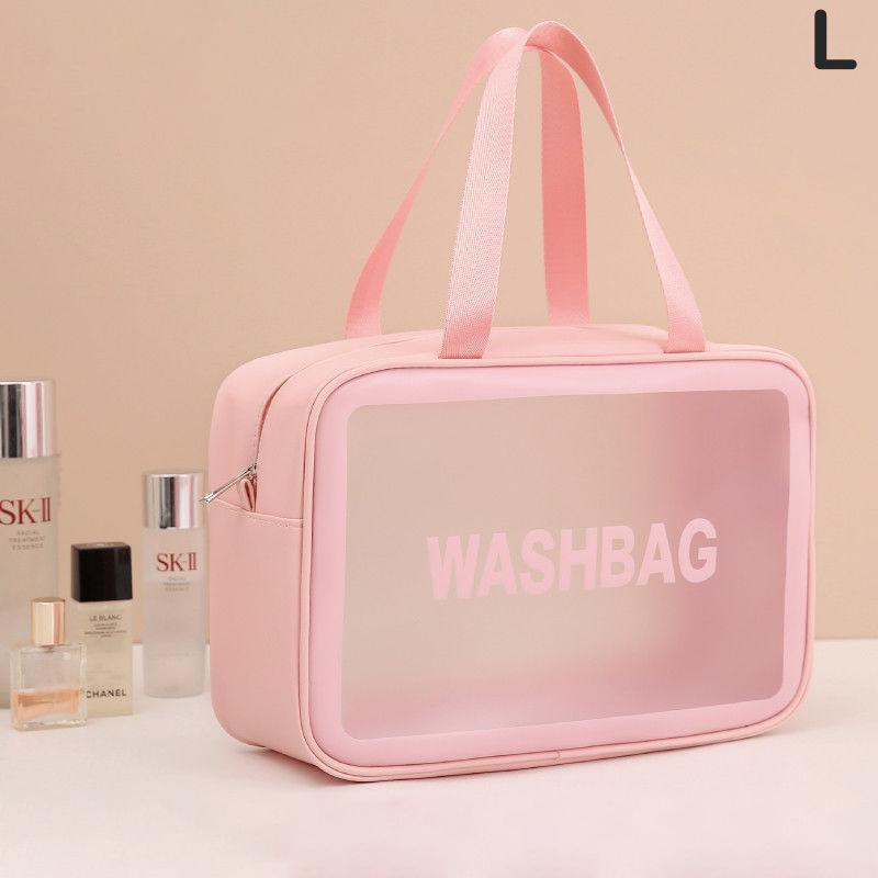 PU Damen Reiseaufbewahrungstasche Kosmetiktasche Make-up-Tasche Reise-Organizer-Taschen Wasserdichte Waschtasche Transparente Kosmetikkoffer