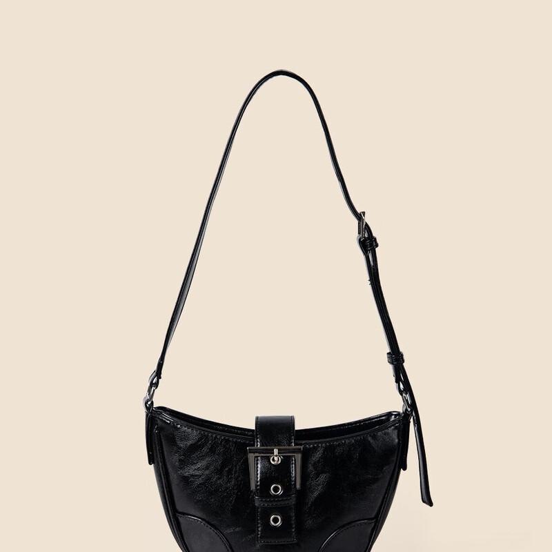 Винтажная полукруглая сумка через плечо-седло